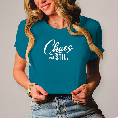 Damen T-Shirt „Chaos mit STIL“ – Statement Shirt mit Humor