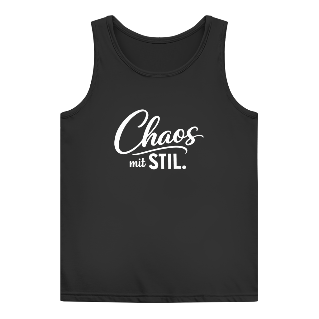 Damen Basic Tank Top „Chaos mit STIL“ – Statement Top mit Humor