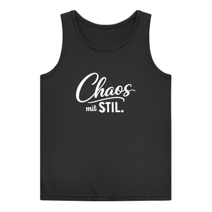 Damen Basic Tank Top „Chaos mit STIL“ – Statement Top mit Humor