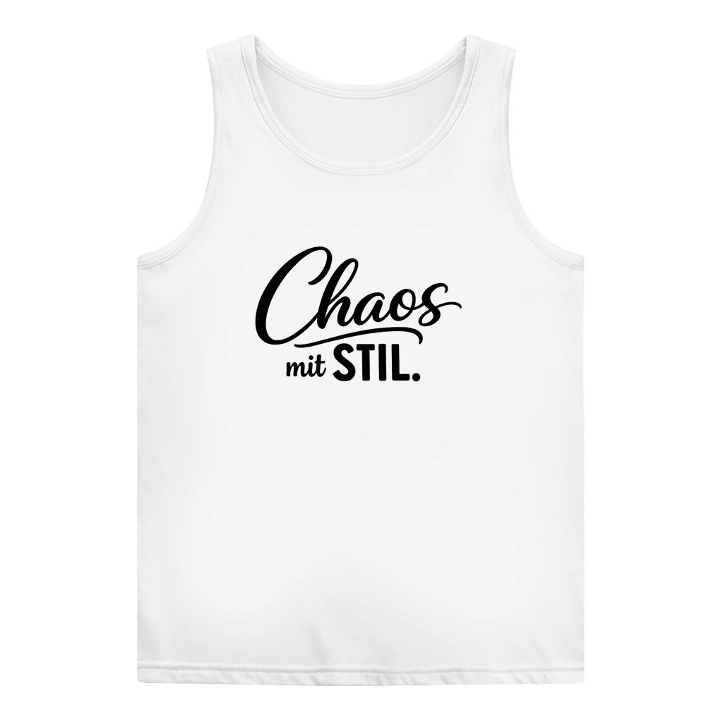 Damen Basic Tank Top „Chaos mit STIL“ – Statement Top mit Humor