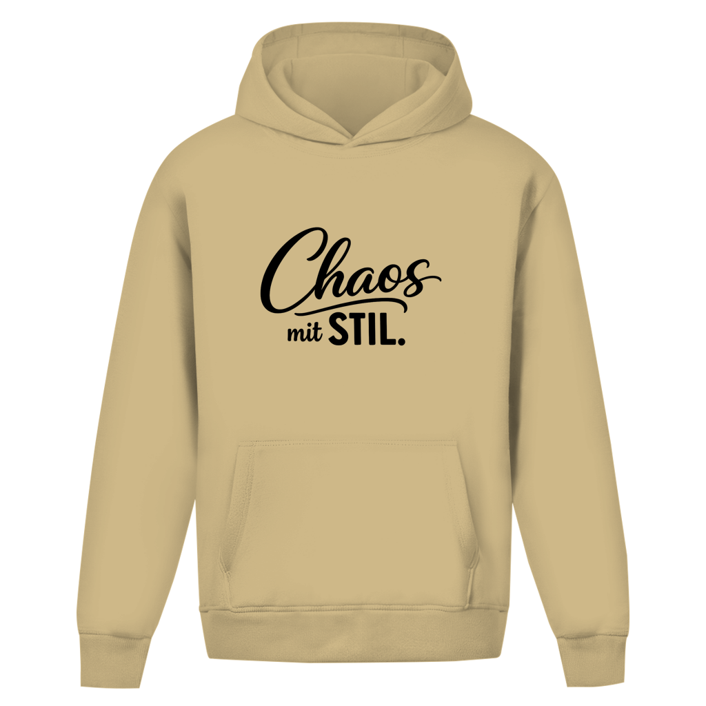Oversize Hoodie ohne Kordel „Chaos mit STIL“ – Lässiger Statement Hoodie