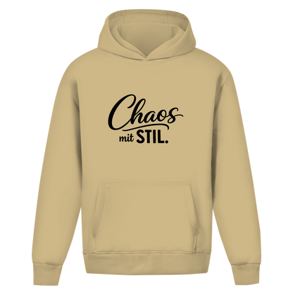 Oversize Hoodie ohne Kordel „Chaos mit STIL“ – Lässiger Statement Hoodie