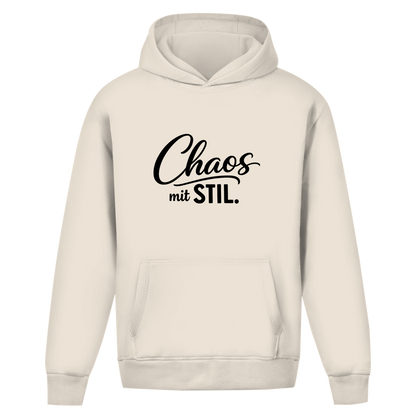 Oversize Hoodie ohne Kordel „Chaos mit STIL“ – Lässiger Statement Hoodie