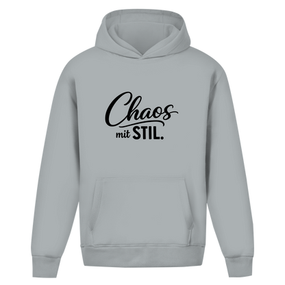 Oversize Hoodie ohne Kordel „Chaos mit STIL“ – Lässiger Statement Hoodie