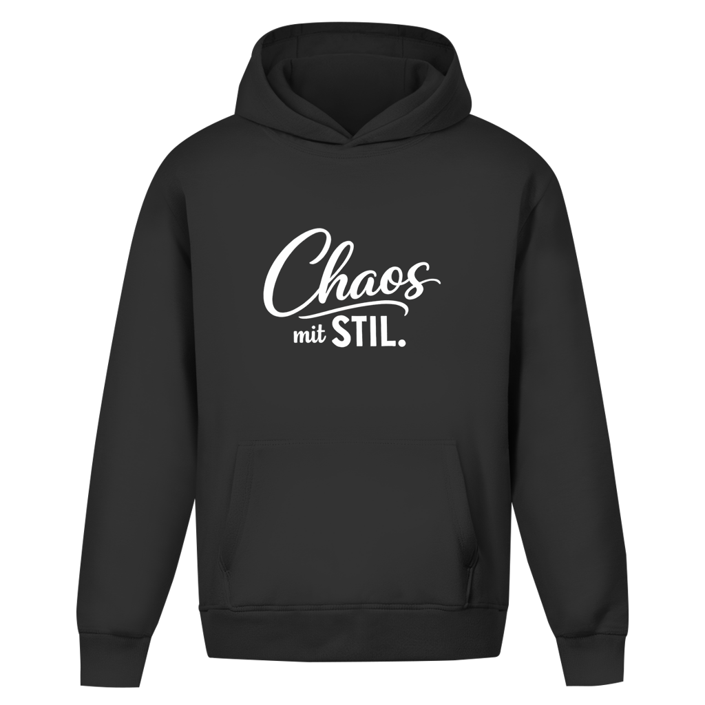 Oversize Hoodie ohne Kordel „Chaos mit STIL“ – Lässiger Statement Hoodie