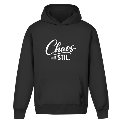 Oversize Hoodie ohne Kordel „Chaos mit STIL“ – Lässiger Statement Hoodie