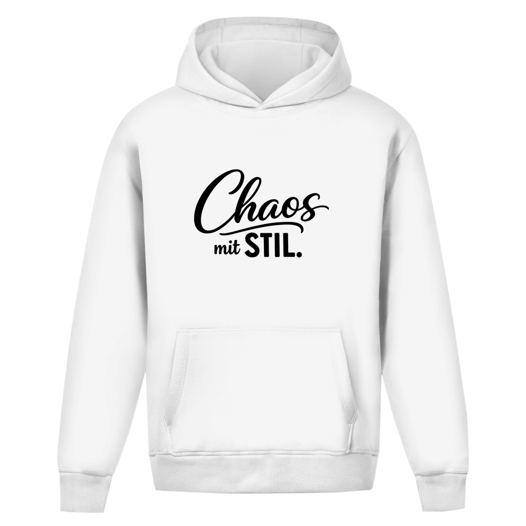 Oversize Hoodie ohne Kordel „Chaos mit STIL“ – Lässiger Statement Hoodie