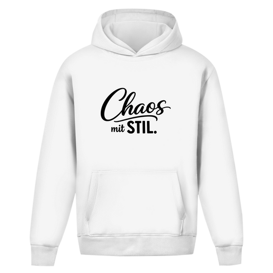 Oversize Hoodie ohne Kordel „Chaos mit STIL“ – Lässiger Statement Hoodie