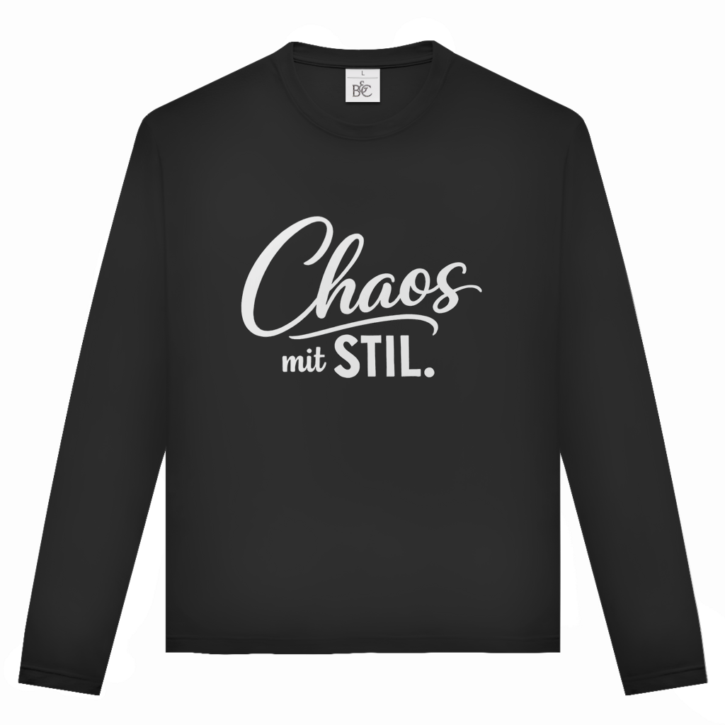 Unisex Langarmshirt „Chaos mit STIL“ – Statement Longsleeve mit Humor