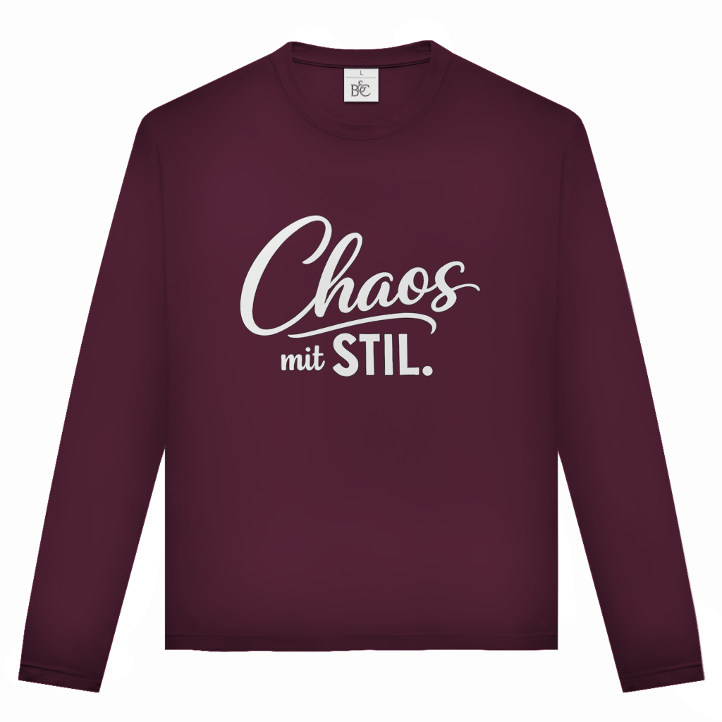 Unisex Langarmshirt „Chaos mit STIL“ – Statement Longsleeve mit Humor
