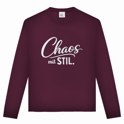 Unisex Langarmshirt „Chaos mit STIL“ – Statement Longsleeve mit Humor