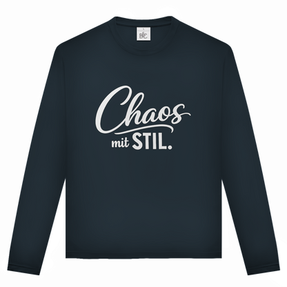 Unisex Langarmshirt „Chaos mit STIL“ – Statement Longsleeve mit Humor