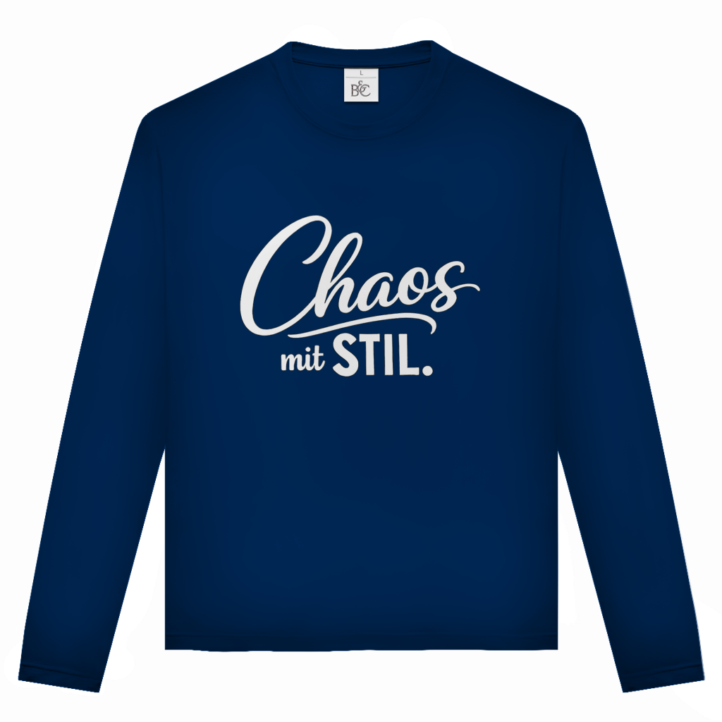 Unisex Langarmshirt „Chaos mit STIL“ – Statement Longsleeve mit Humor