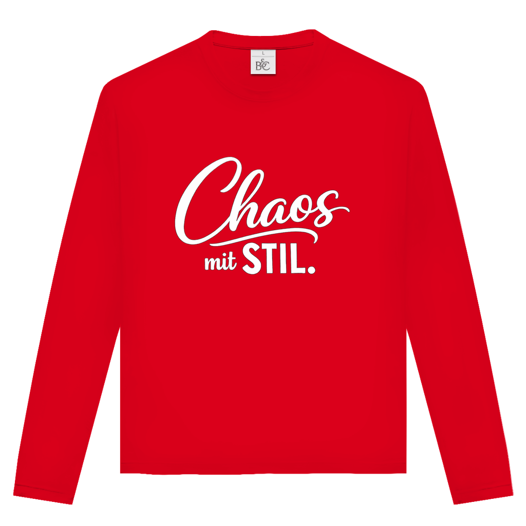 Unisex Langarmshirt „Chaos mit STIL“ – Statement Longsleeve mit Humor