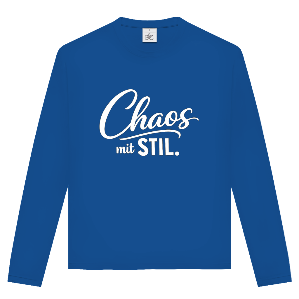 Unisex Langarmshirt „Chaos mit STIL“ – Statement Longsleeve mit Humor