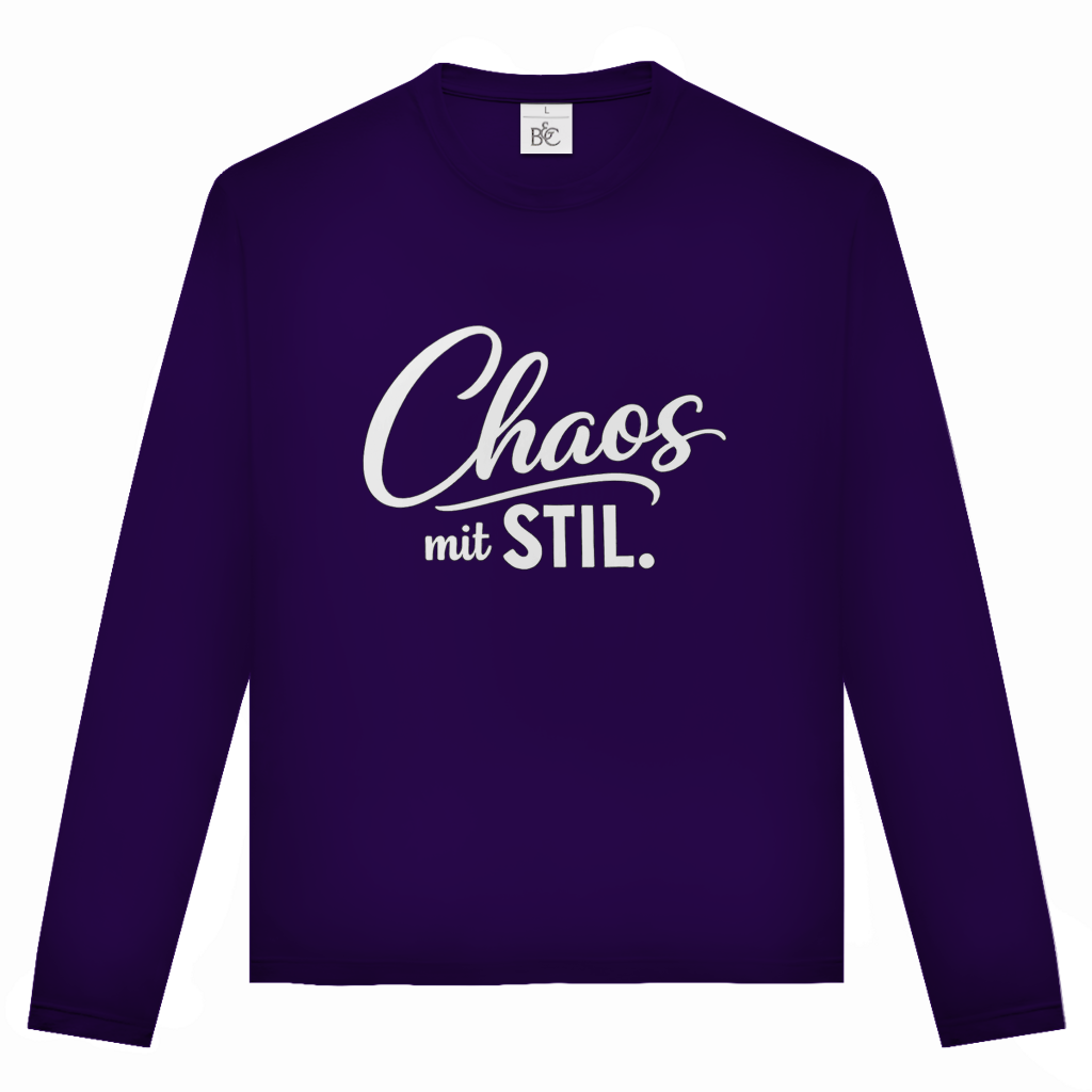 Unisex Langarmshirt „Chaos mit STIL“ – Statement Longsleeve mit Humor