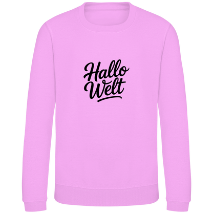 Kinder Sweatshirt „Hallo Welt“ – Premium Kids Pullover | Nachhaltiges Spruch Sweatshirt