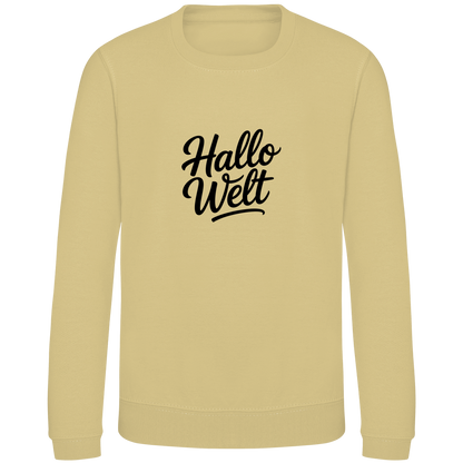 Kinder Sweatshirt „Hallo Welt“ – Premium Kids Pullover | Nachhaltiges Spruch Sweatshirt