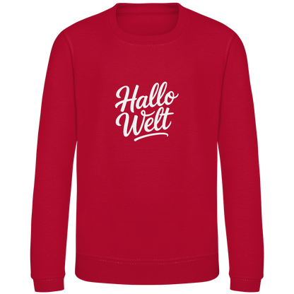 Kinder Sweatshirt „Hallo Welt“ – Premium Kids Pullover | Nachhaltiges Spruch Sweatshirt