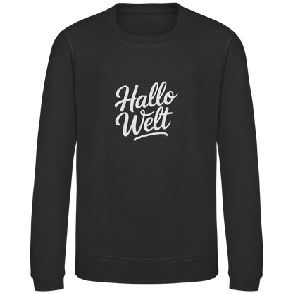 Kinder Sweatshirt „Hallo Welt“ – Premium Kids Pullover | Nachhaltiges Spruch Sweatshirt