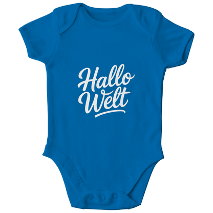 Kinder Bio Body „Hallo Welt“ – Premium Bodysuit aus Bio-Baumwolle | Nachhaltiger Spruch Body