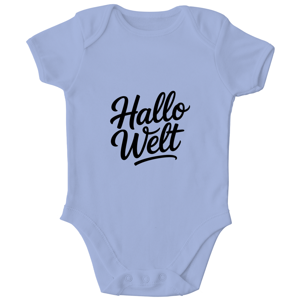 Kinder Bio Body „Hallo Welt“ – Premium Bodysuit aus Bio-Baumwolle | Nachhaltiger Spruch Body