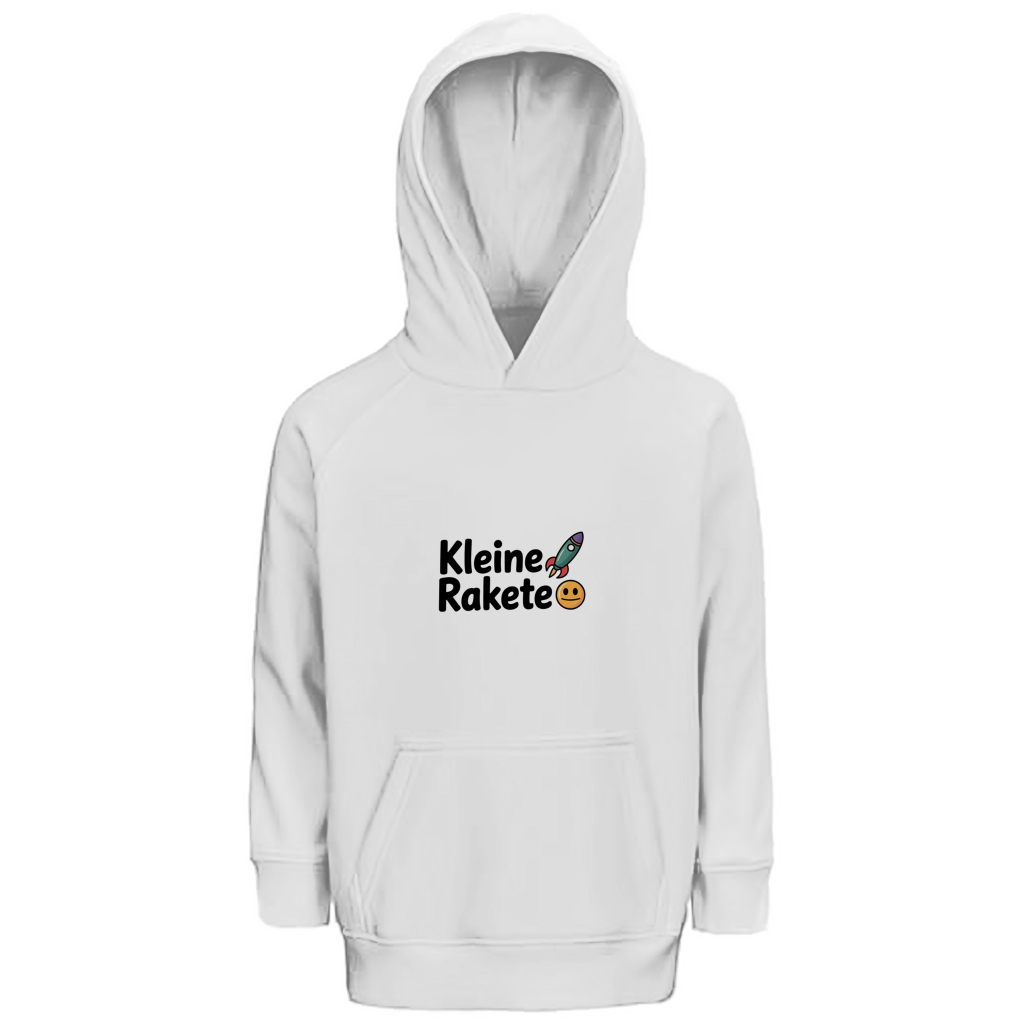 Kinder Bio Hoodie „Kleine Rakete“ – Premium Kids Hoodie aus Bio-Baumwolle | Nachhaltiger Motiv Hoodie
