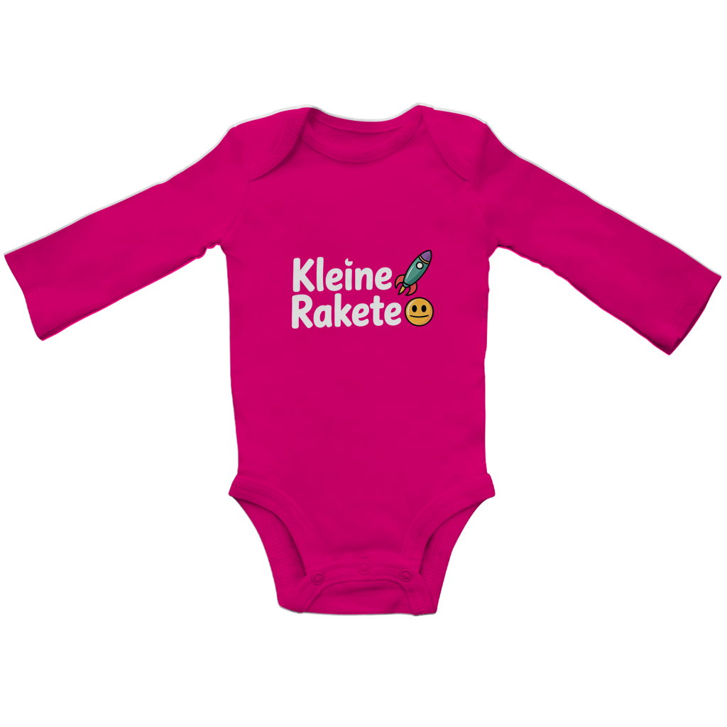 Baby Bio Langarm Body „Kleine Rakete“ – Premium Bodysuit aus Bio-Baumwolle | Nachhaltiger Baby Motiv Body