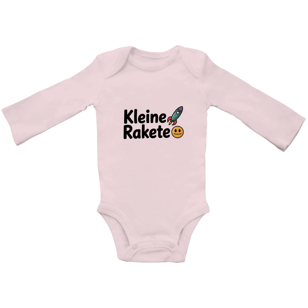 Baby Bio Langarm Body „Kleine Rakete“ – Premium Bodysuit aus Bio-Baumwolle | Nachhaltiger Baby Motiv Body