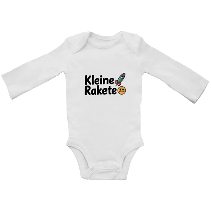 Baby Bio Langarm Body „Kleine Rakete“ – Premium Bodysuit aus Bio-Baumwolle | Nachhaltiger Baby Motiv Body