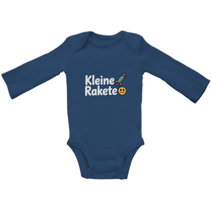 Baby Bio Langarm Body „Kleine Rakete“ – Premium Bodysuit aus Bio-Baumwolle | Nachhaltiger Baby Motiv Body