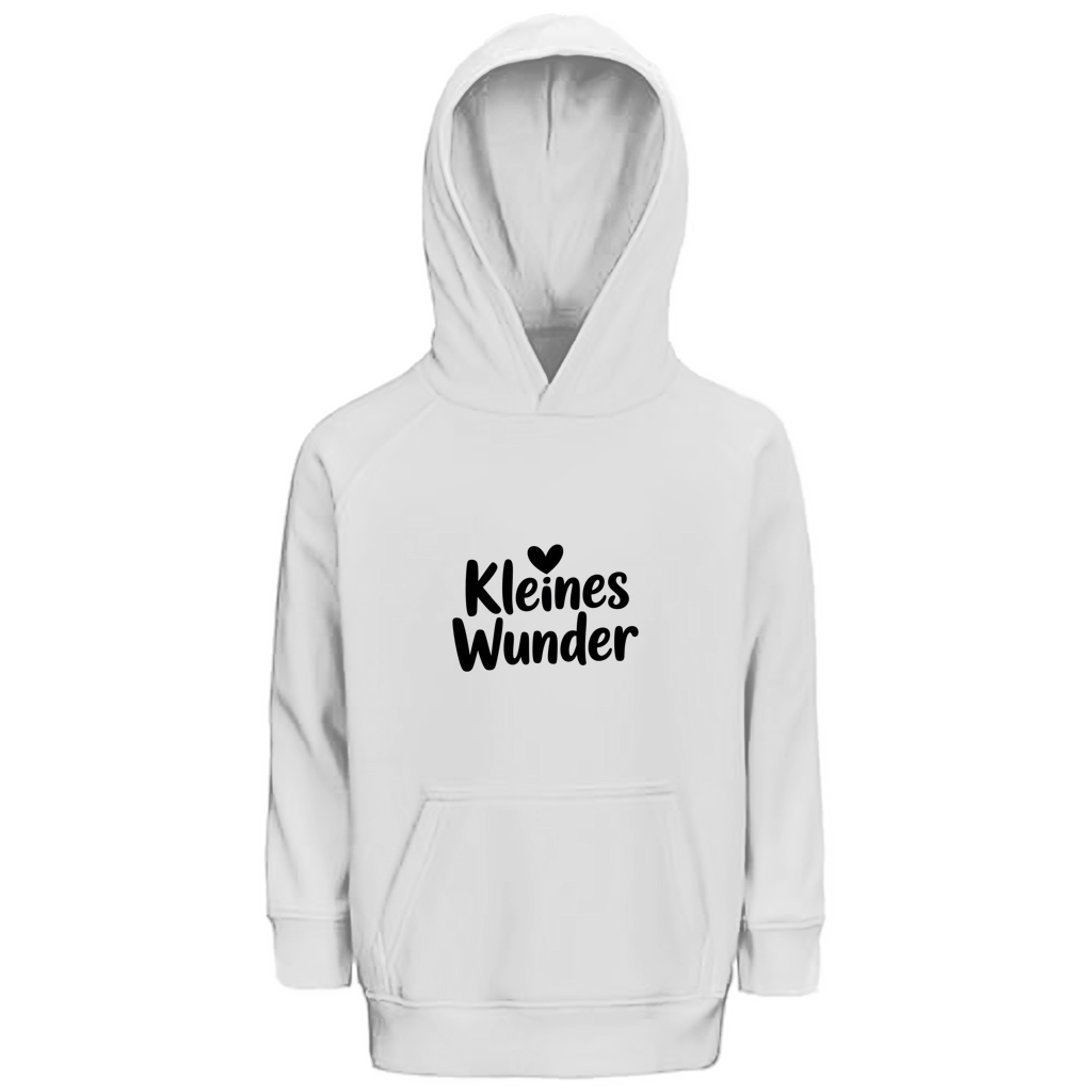 Kinder Bio Hoodie „Kleines Wunder“ – Premium Kids Hoodie aus Bio-Baumwolle | Nachhaltiger Spruch Hoodie
