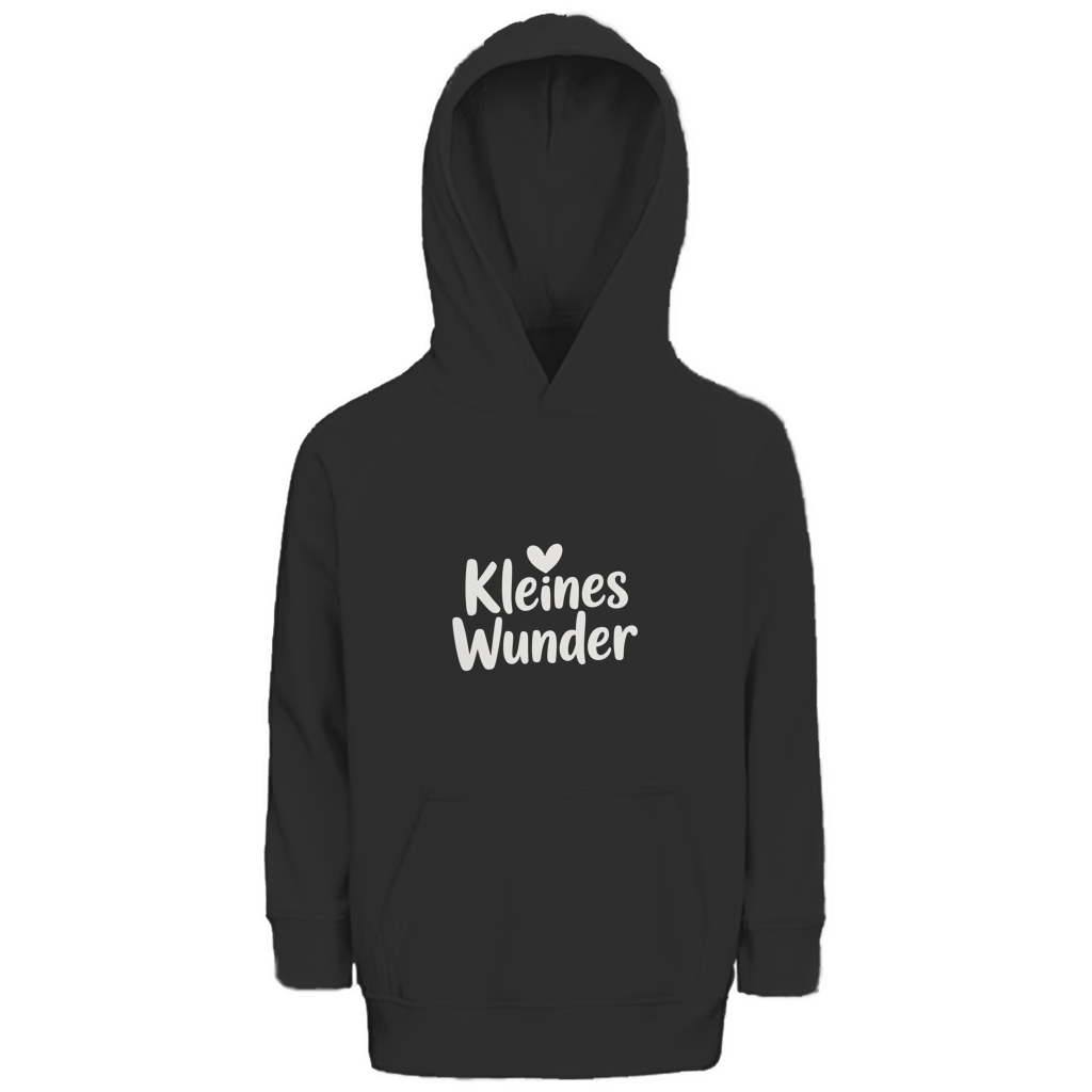 Kinder Bio Hoodie „Kleines Wunder“ – Premium Kids Hoodie aus Bio-Baumwolle | Nachhaltiger Spruch Hoodie