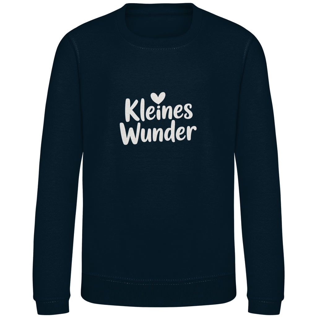 Kinder Sweatshirt „Kleines Wunder“ – Premium Kids Pullover | Nachhaltiges Spruch Sweatshirt