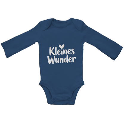 Baby Bio Langarm Body „Kleines Wunder“ – Premium Bodysuit aus Bio-Baumwolle | Nachhaltiger Baby Spruch Body