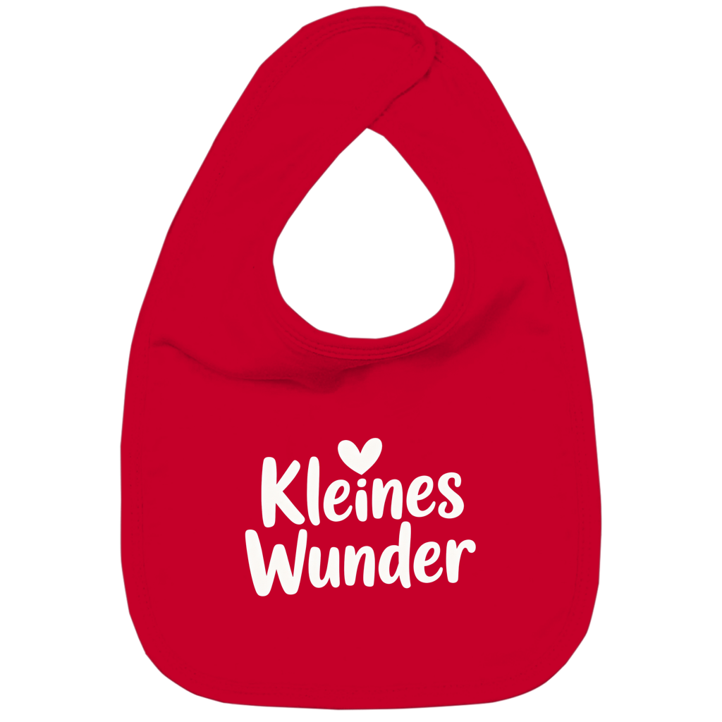 Kinder Bio Lätzchen „Kleines Wunder“ – Nachhaltiges Baby Lätzchen aus Bio-Baumwolle | Süßes Spruch Lätzchen