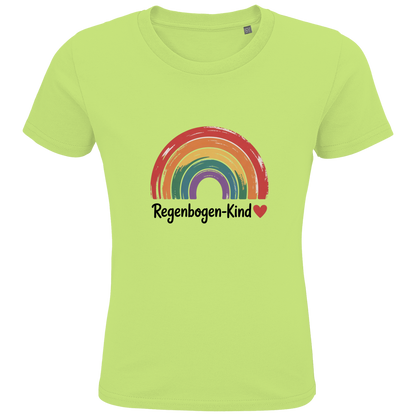 Kinder Bio T-Shirt „Regenbogen-Kind“ – Premium Kids Shirt aus Bio-Baumwolle | Nachhaltiges Motivshirt