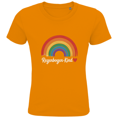 Kinder Bio T-Shirt „Regenbogen-Kind“ – Premium Kids Shirt aus Bio-Baumwolle | Nachhaltiges Motivshirt