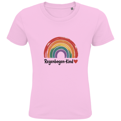 Kinder Bio T-Shirt „Regenbogen-Kind“ – Premium Kids Shirt aus Bio-Baumwolle | Nachhaltiges Motivshirt