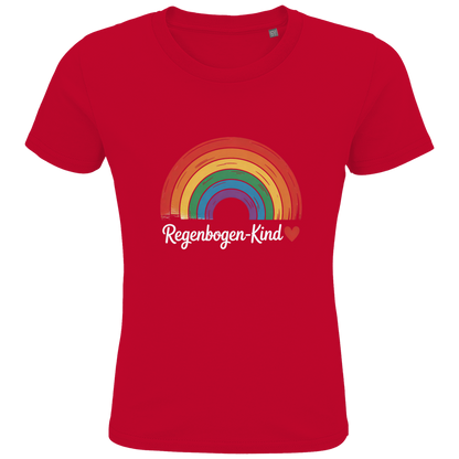 Kinder Bio T-Shirt „Regenbogen-Kind“ – Premium Kids Shirt aus Bio-Baumwolle | Nachhaltiges Motivshirt