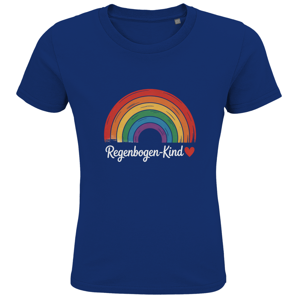 Kinder Bio T-Shirt „Regenbogen-Kind“ – Premium Kids Shirt aus Bio-Baumwolle | Nachhaltiges Motivshirt