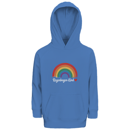 Kinder Bio Hoodie „Regenbogen-Kind“ – Premium Kids Hoodie aus Bio-Baumwolle | Nachhaltiger Motiv Hoodie