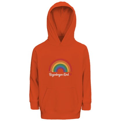 Kinder Bio Hoodie „Regenbogen-Kind“ – Premium Kids Hoodie aus Bio-Baumwolle | Nachhaltiger Motiv Hoodie