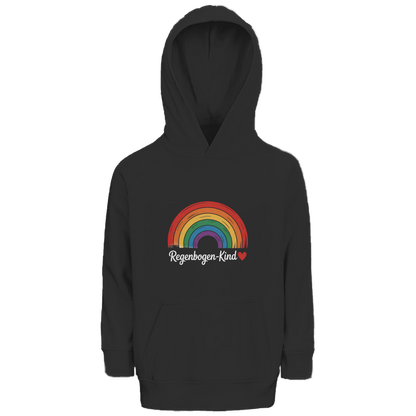 Kinder Bio Hoodie „Regenbogen-Kind“ – Premium Kids Hoodie aus Bio-Baumwolle | Nachhaltiger Motiv Hoodie