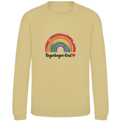 Kinder Sweatshirt „Regenbogen-Kind“ – Premium Kids Pullover | Nachhaltiges Motiv Sweatshirt