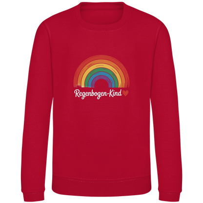 Kinder Sweatshirt „Regenbogen-Kind“ – Premium Kids Pullover | Nachhaltiges Motiv Sweatshirt