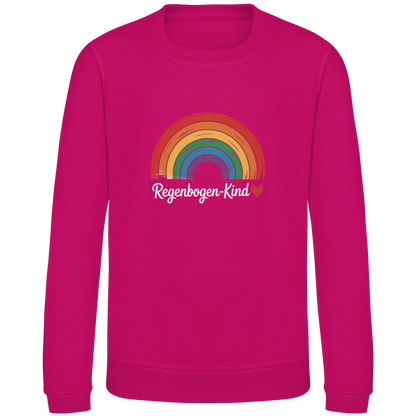 Kinder Sweatshirt „Regenbogen-Kind“ – Premium Kids Pullover | Nachhaltiges Motiv Sweatshirt