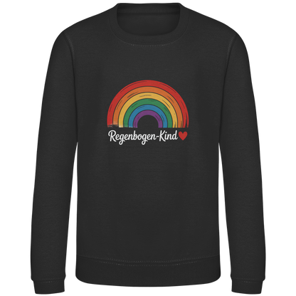 Kinder Sweatshirt „Regenbogen-Kind“ – Premium Kids Pullover | Nachhaltiges Motiv Sweatshirt