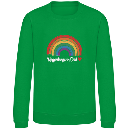 Kinder Sweatshirt „Regenbogen-Kind“ – Premium Kids Pullover | Nachhaltiges Motiv Sweatshirt