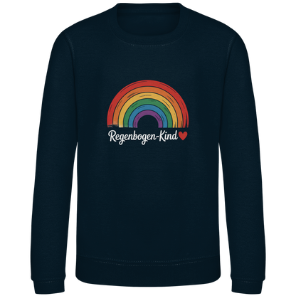 Kinder Sweatshirt „Regenbogen-Kind“ – Premium Kids Pullover | Nachhaltiges Motiv Sweatshirt